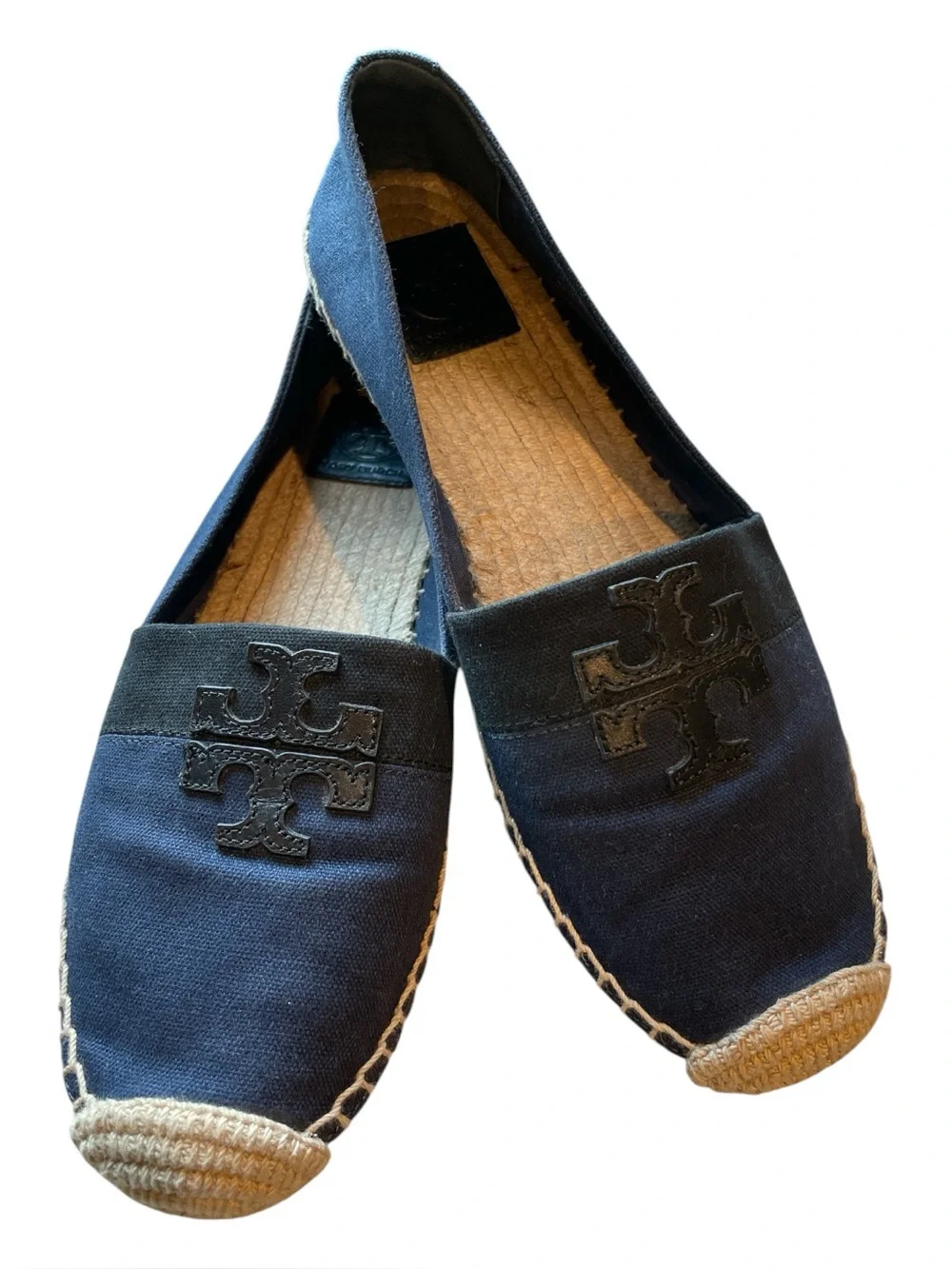 Tory Burch Weston Flat Espadrille | Navy & Black